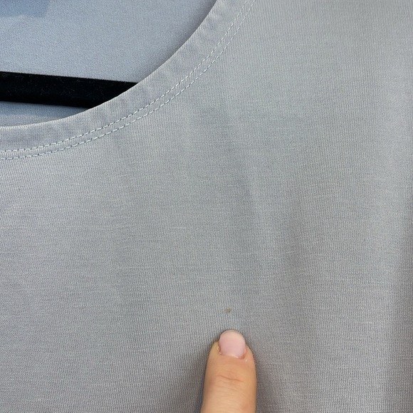 Double Zero Gray Women's Top with Twist Detail Mystical Medium - Picture 2 of 3